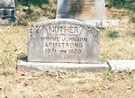 Gravestone of Minnie Johnson Armstrong 1871 - 1929