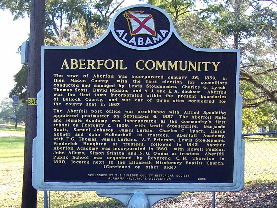 Aberfoil Community Cemetery, Bullock County, Alabama